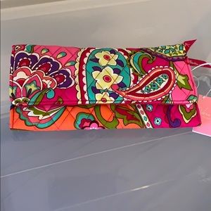 NWT tri fold wallet—Pink Swirls
